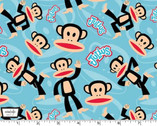 Paul Frank - Tone on Tone Blue from Michael Miller Fabric