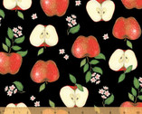 Just Fruit - Apples Black by Catherine Rowe from Windham Fabrics