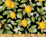 Just Fruit - Lemons Black by Catherine Rowe from Windham Fabrics
