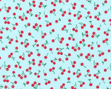 Petite Classics - Cherries Aqua by Sevenberry from Robert Kaufman Fabrics