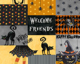 Welcome Friends Halloween Signs by Kate Ward Thacker from Springs Creative Fabric