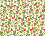 Strawberry Garden - Strawberry Vine Cream by Jane Shasky from Henry Glass Fabric