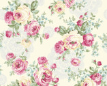 Ruru Bouquet - Rose Waltz Cream from Quilt Gate Fabric
