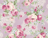 Ruru Bouquet - Rose Waltz Lavender from Quilt Gate Fabric