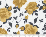 Midnight In The Garden - Roses White 43120 11 by Sweetfire Road from Moda Fabrics