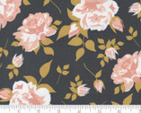 Midnight In The Garden - Roses Charcoal 43120 13 by Sweetfire Road from Moda Fabrics