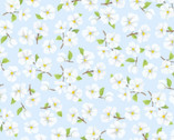 Spring’s Wings - Small Floral Blue by Kathy Kehoe Bambeck from P & B Textiles Fabric