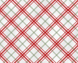 Tradition Continues II - Red White Bias Plaid from Henry Glass Fabric