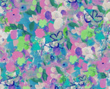 Feathered Friends - Petals Purples from Clothworks Fabric