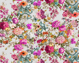 Ode to Joy - Botanical Field Floral Lt Pewter by Iron Orchid Designs from Clothworks Fabric