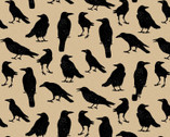 Haunted Village - Crow Toss Tan by Color Principle from Henry Glass Fabric