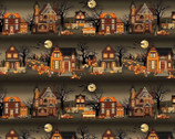 Haunted Village - Stripe Village by Color Principle from Henry Glass Fabric