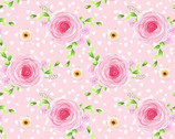 Flower Market - Rose Blooms Pink from In The Beginning Fabric
