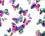 Groovy Garden - Butterfly Purple from In The Beginning Fabric