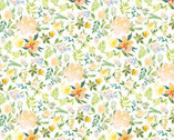 Watercolor Beauty - Floral Peachy on White from In The Beginning Fabric