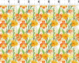Watercolor Beauty - Floral Gold Orange from In The Beginning Fabric