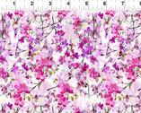 Watercolor Beauty - Floral Orchid Magenta from In The Beginning Fabric