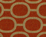 Le Ciel CANVAS LINEN - Circle Chain Orange from EE Schenck Fabric
