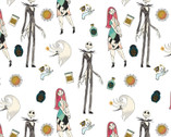 Nightmare Before Christmas - Opulence Packed White from Springs Creative Fabric