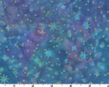 Dusk to Dawn BATIKS - Nebula Stars Metallic Teal Blue from Maywood Studio Fabric