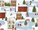 A Christmas To Remember - Skating Village from 3 Wishes Fabric
