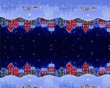 Tomten’s Village - Double Border 58 Inches by Eva Melhuish from Lewis and Irene Fabric