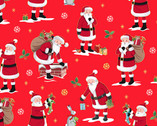 Merry Christmas - Santa Red from Makower UK  Fabric