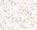 Meadowside - Grassfield Gathering Lt Ecru Pink from Lewis and Irene Fabric