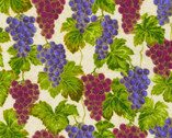 Nature's Harvest - Fruit Grapes Grape Metallic from Robert Kaufman Fabrics