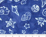 Beach Batiks - Seashells Dk Blue 4362 17 from Moda Fabrics