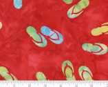 Beach Batiks - Sandal Flip Flops Red Lava 4362 36 from Moda Fabrics