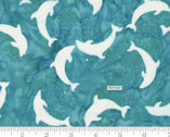 Beach Batiks - Dolphins Turquoise Coastal 4362 21 from Moda Fabrics