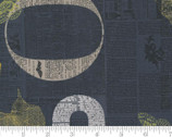 Filigree - Newsprint Text Black 1810 15 by Zen Chic from Moda Fabrics