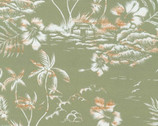 Waikiki Poplin - Landscape Floral Sage from Robert Kaufman Fabrics