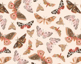 The Fae - Moths Cream by Rae Richie from Dear Stella Fabric