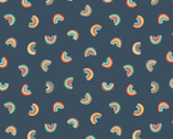 Frolic - Rainbows Navy by Whistler Studios from Windham Fabrics