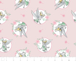 Tinkerbell - Tinker Bell Floral Frame Pink from Camelot Fabrics