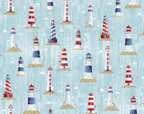 Vitamin Sea - Salty Vibes Lighthouse Cloud from Michael Miller Fabric