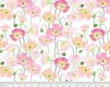 Springtime Happiness - Poppies White from P & B Textiles Fabric