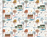 Country Cottage - Scenery Neighborhood Cream from Timeless Treasures Fabric