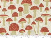 Meadowmere Metallic - Mushrooms Natural 48365 31M by Gingiber from Moda Fabrics