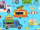 Lollie Snacks - It’s Snacktime Food Trucks Carts Blue from Freckle and Lollie