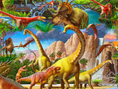 Fantastic Creatures - Dino Paradise Multi Dinosaurs from David Textiles Fabrics