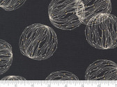 Think Ink CANVAS - Balls Geometric Black Metallic 12CVM by Zen Chic from Moda Fabrics