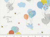 Delivered With Love - Balloon Animals White 25130 11 by Paper and Cloth from Moda Fabrics