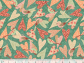 Poppy - Scrappy Hearts Teal by Christina Adolph from Windham Fabrics