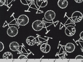 Musings - Bicycles Black by Sevenberry from Robert Kaufman Fabrics