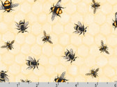 Everyday Favorites - Bees Hexagon Beehive Honey from Robert Kaufman Fabrics