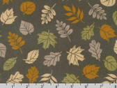Cozy Outdoors FLANNEL - Leaves Taupe from Robert Kaufman Fabrics