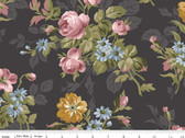 Midnight Garden - Main Floral Charcoal by Gerri Robinson from Riley Blake Fabric